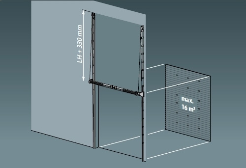 Skizze mit Maßangaben